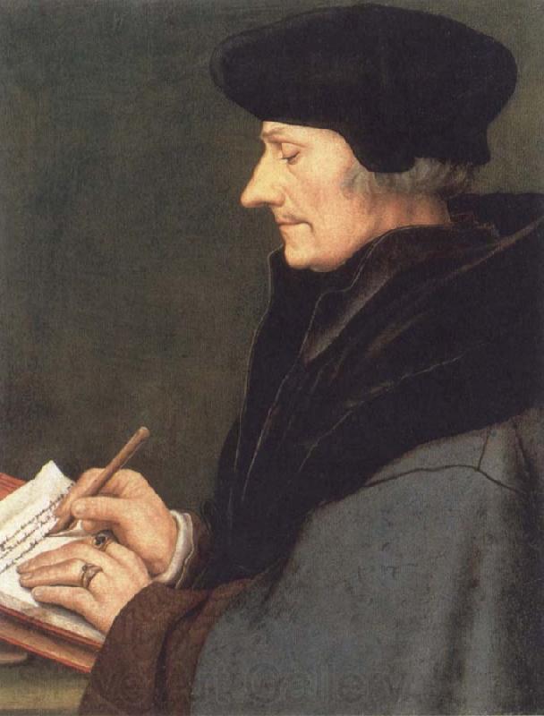 Hans holbein the younger Portrait of Erasmus of Rotterdam writing Spain oil painting art